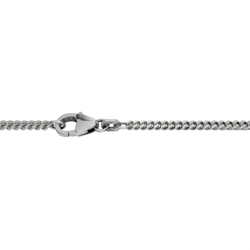 Panzerkette 925 Silber Rhodiniert 2.4mm