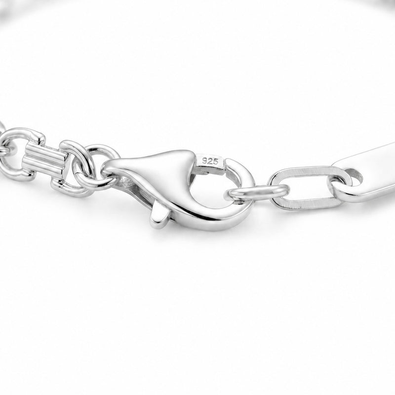 PLATTENKETTE 6MM BREIT - 925ER SILBER
