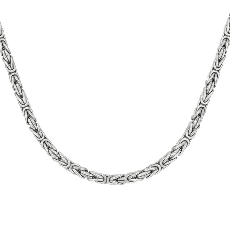 KÖNIGSKETTE 5MM BREIT - 925ER SILBER - RHODINIERT