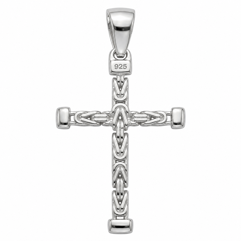 4mm Kreuzanhänger Königskette - 925er Silber