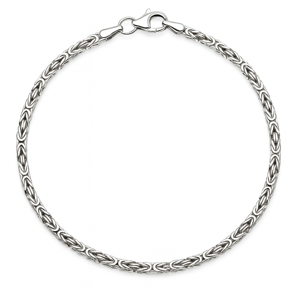 KÖNIGSARMBAND 3MM BREIT - 925ER SILBER