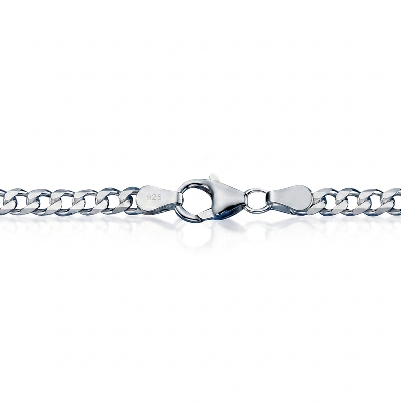 Armband Panzer 3.6mm 925 Silber Rhodiniert