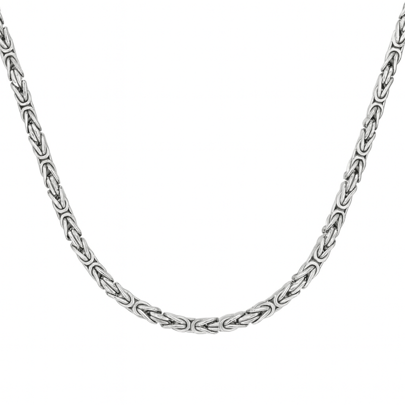 KÖNIGSKETTE 4MM BREIT - 925ER SILBER - RHODINIERT