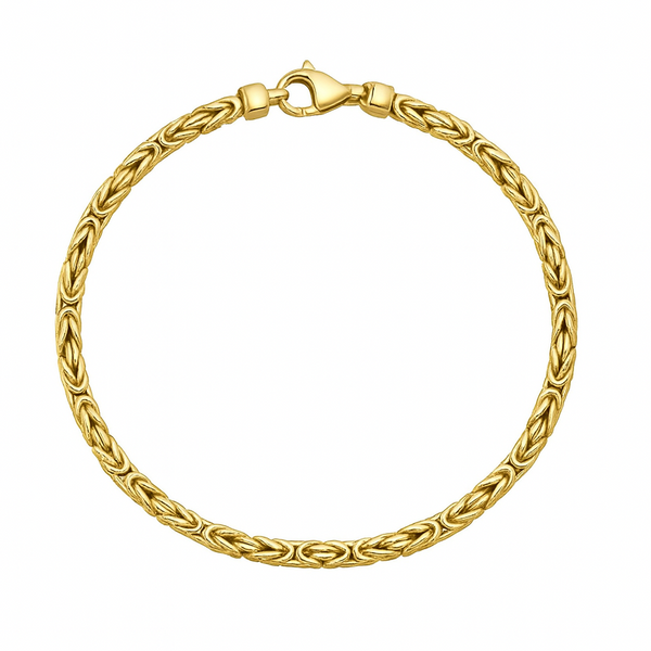 KÖNIGSARMBAND 2.2MM BREIT - 925ER SILBER - VERGOLDET